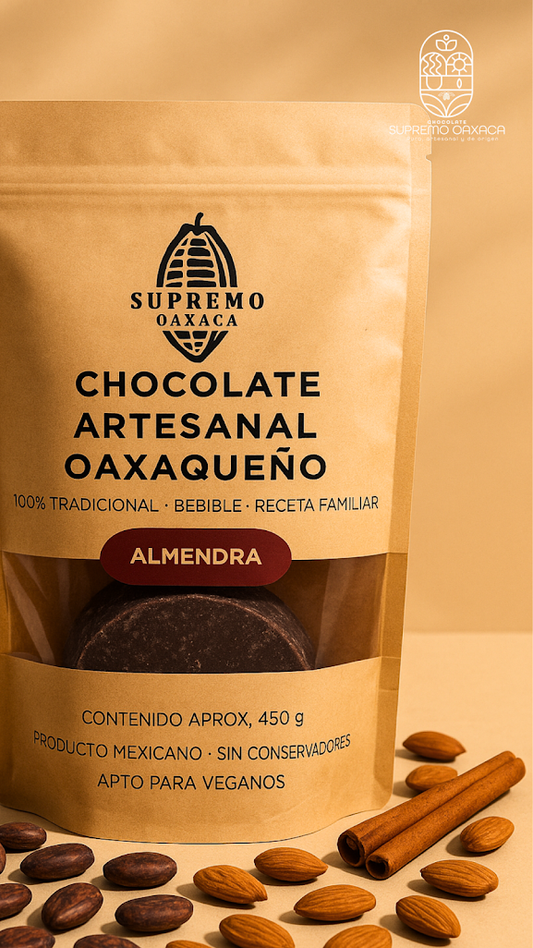 Chocolate Oaxaqueño con Almendra – Supremo Oaxaca (450 g)